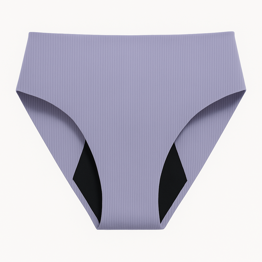 Cueca menstrual desportiva sem costuras Lelambu® Duna – Cintura Alta