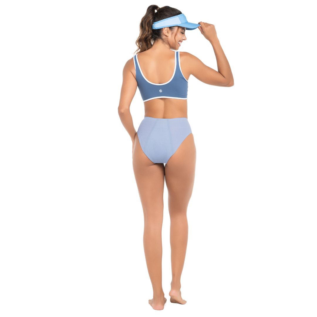 Cueca menstrual desportiva sem costuras Lelambu® Duna – Cintura Alta