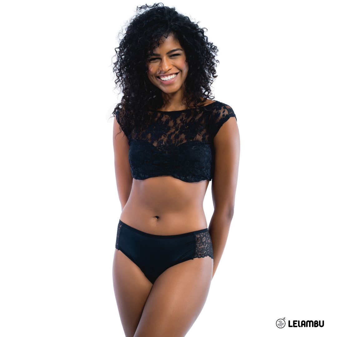 Cueca menstrual absorção moderada Lelambu® Chantal
