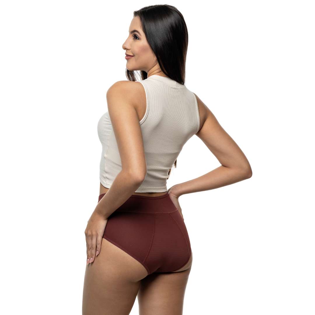 Cueca menstrual anti-assaduras cintura alta Lelambu® Amelie