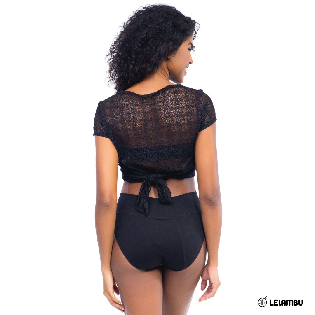 Cueca menstrual com cintura alta Lelambu® Valerie