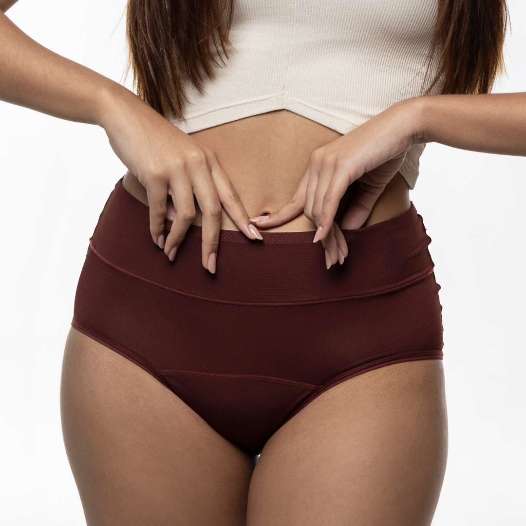 Cueca menstrual anti-assaduras cintura alta Lelambu® Amelie