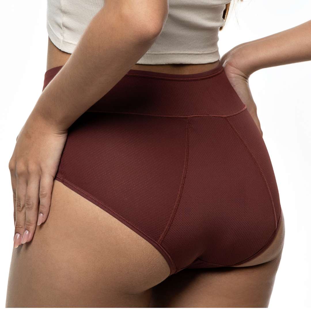 Cueca menstrual anti-assaduras cintura alta Lelambu® Amelie