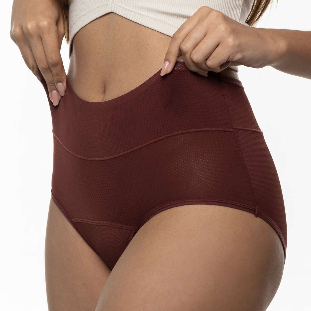 Cueca menstrual anti-assaduras cintura alta Lelambu® Amelie