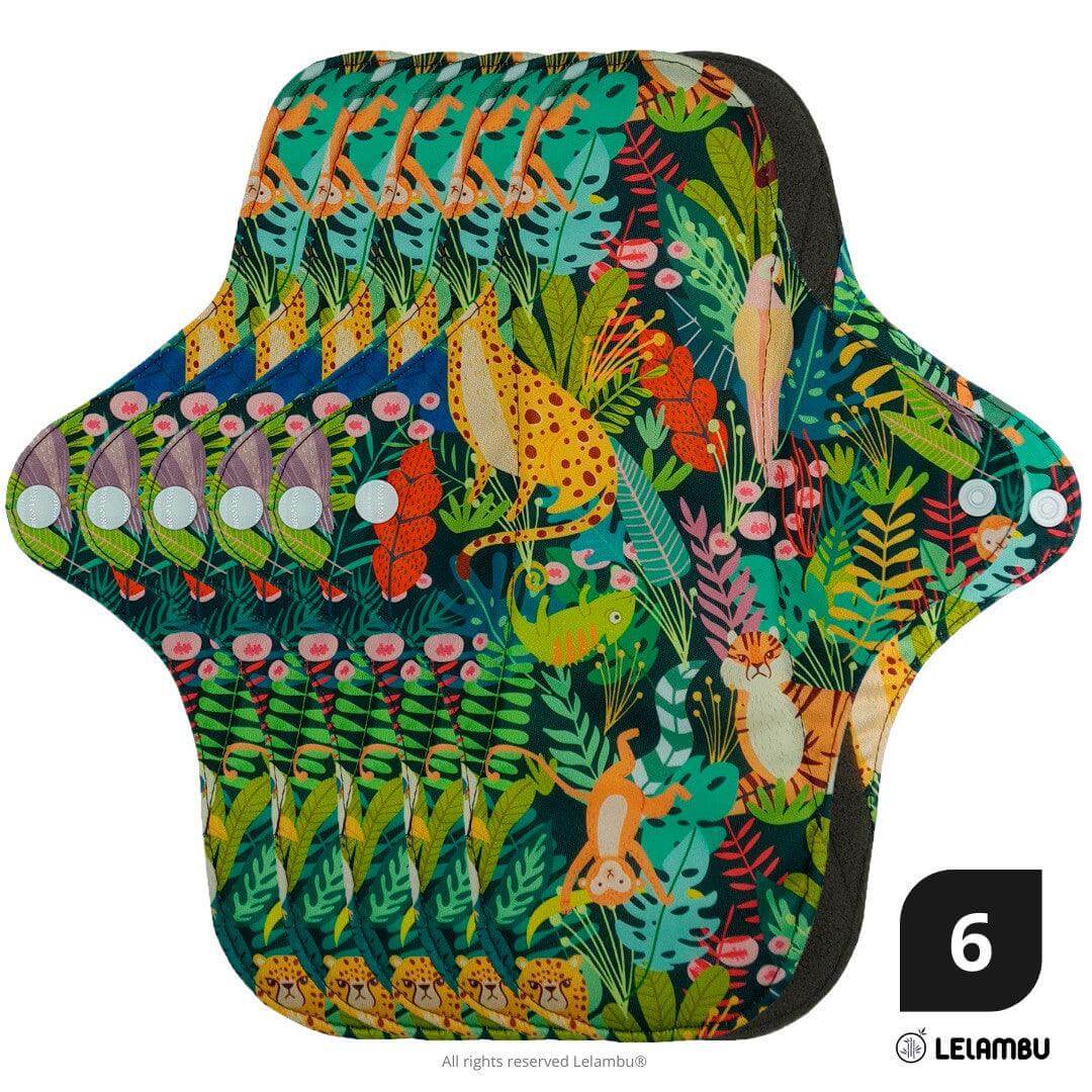 Pensos higiénicos reutilizáveis de bambú orgánico verde