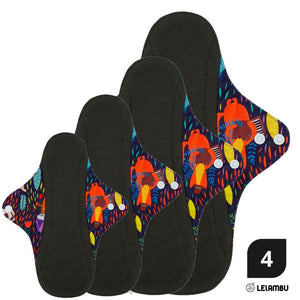 Pack Iniciante pensos reutilizáveis de bambú orgánico laranja