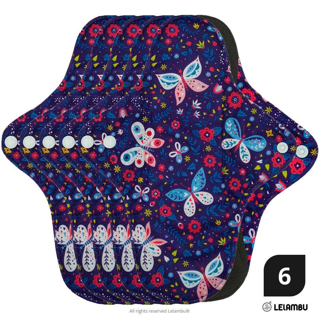 Pensos higiénicos reutilizáveis de bambú orgánico rosa