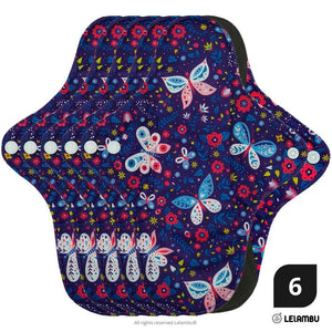 Pensos higiénicos reutilizáveis de bambú orgánico rosa