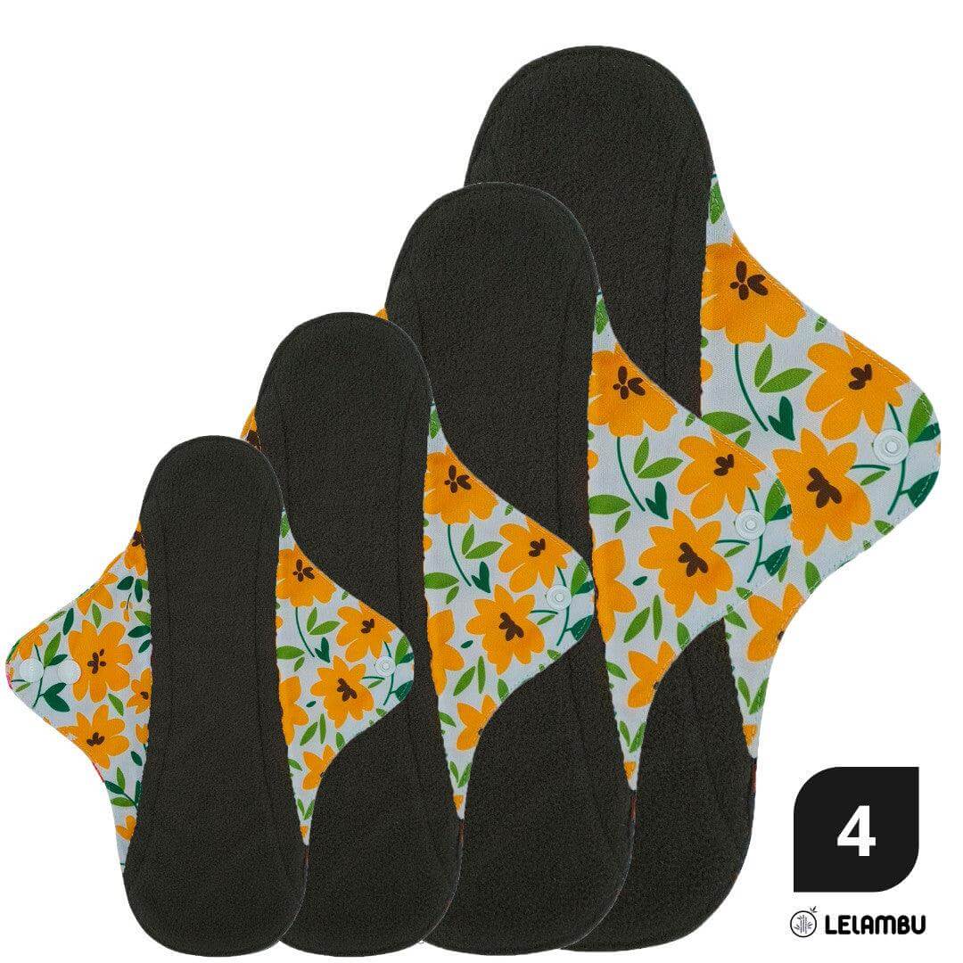 Pack Iniciante pensos reutilizáveis de bambú orgánico amarelo