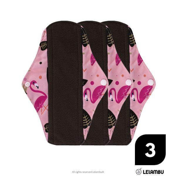Penso higiénico estampado de pano de bambú reutilizável (Pack 3 un) - Lelambu Portugal