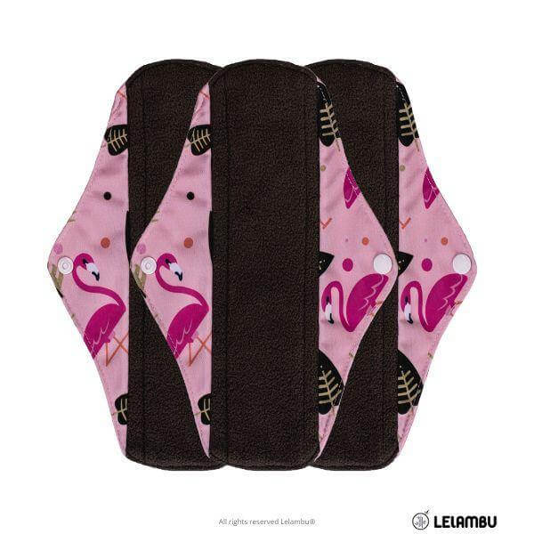 Penso higiénico reutilizável de pano de bambú rosa