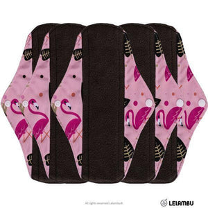 Pensos higiénicos reutilizáveis de bambu rosa