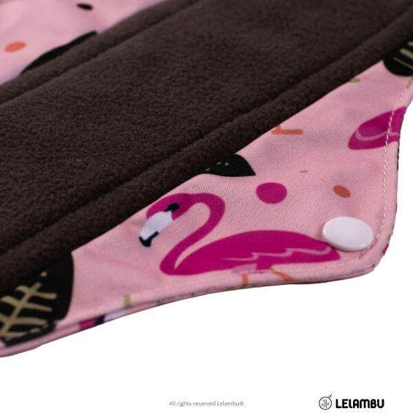 Penso higiénico reutilizável de pano de bambú rosa