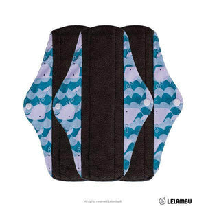 Penso higiénico reutilizável de pano de bambú azul