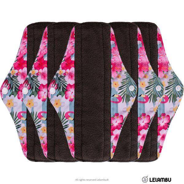 Pensos higiénicos reutilizáveis de bambu verde