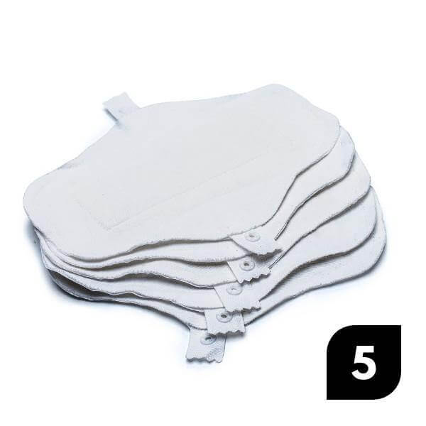 Pensos diários reutilizáveis de algodão orgánico