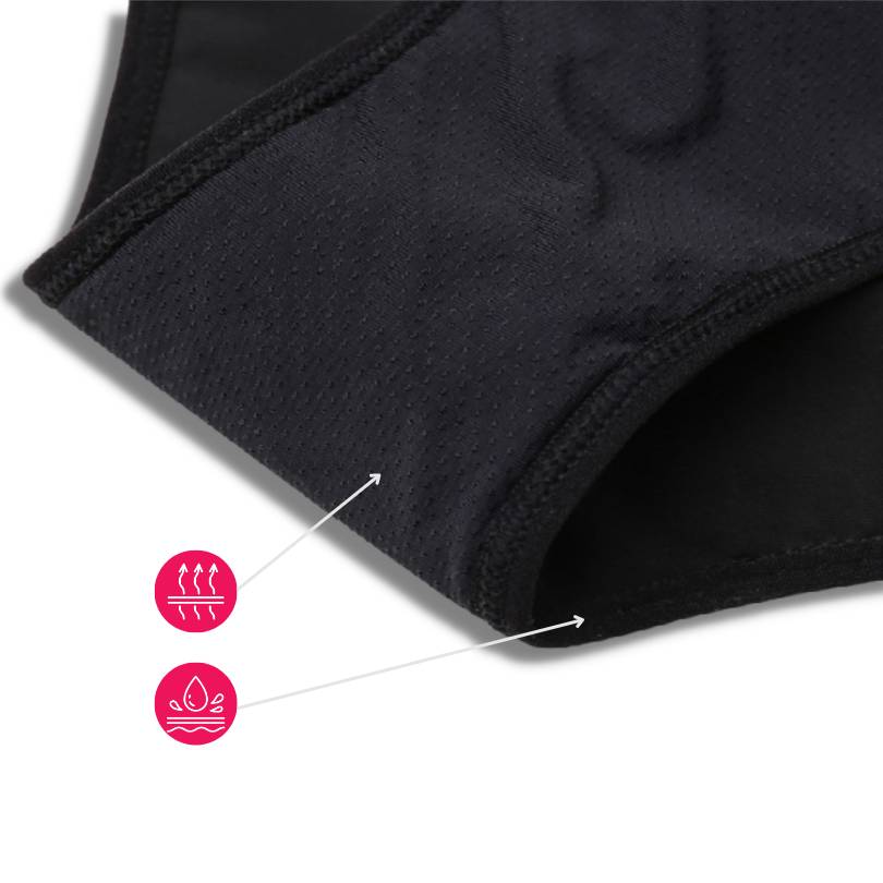 Cueca menstrual absorvente Lelambu® Captive camada tripla