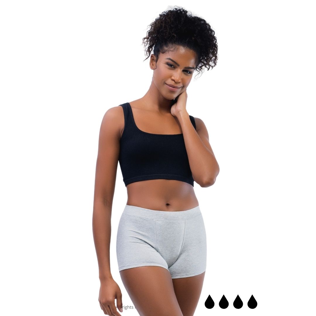 Cueca short menstrual de algodão Lelambu® Colette